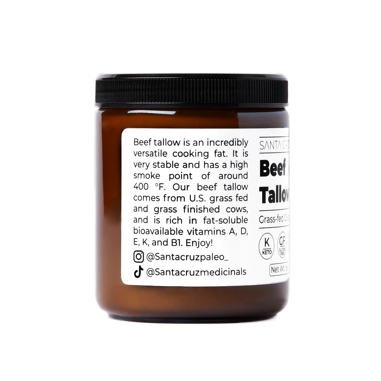 Santa Cruz Paleo Beef Tallow | Grass-Fed | Grass-Finished | Cooking | Skin Care - Image 6